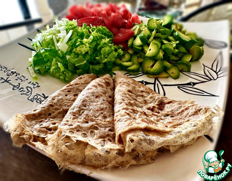 Блины из зеленой гречки