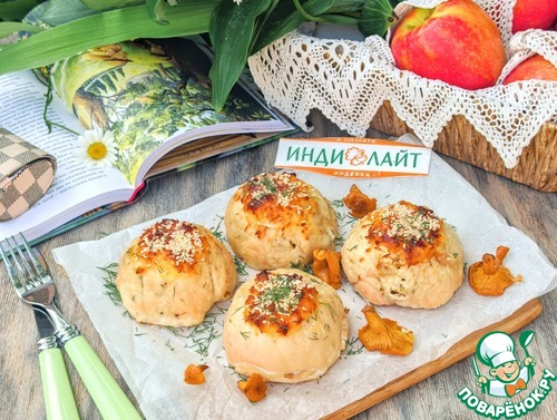Бомбочки из индейки с лисичками