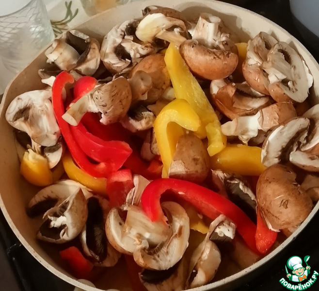 Чапче из овощей с лапшой