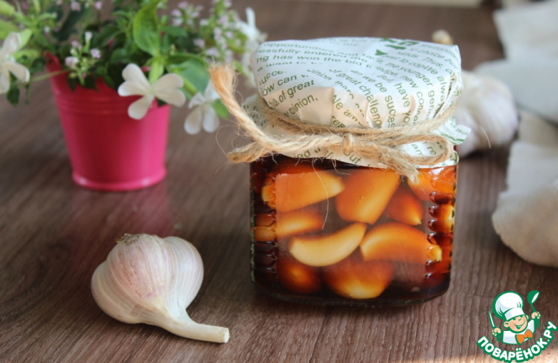 Чеснок зубчиками по-корейски