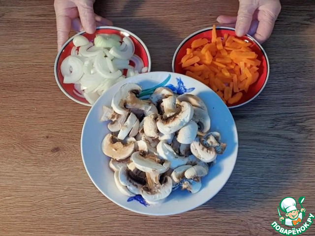 Цветная капуста с грибами