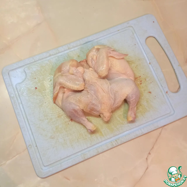 Цыплята-корнишоны, запеченные в духовке