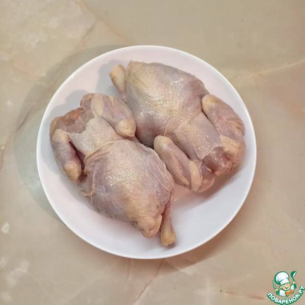 Цыплята-корнишоны, запеченные в духовке