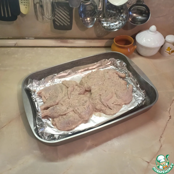 Цыплята-корнишоны, запеченные в духовке