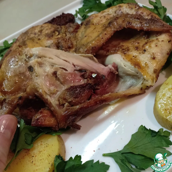 Цыплята-корнишоны, запеченные в духовке