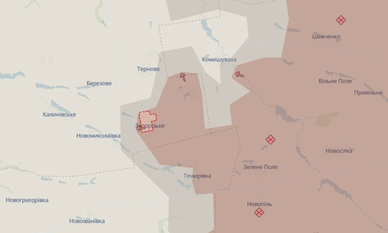 DeepState: Россияне впервые оккупировали территорию в Днепропетровской области