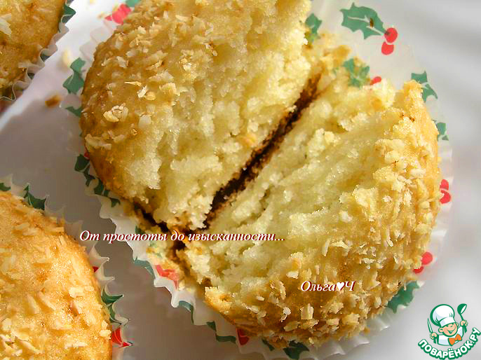 Дынные кексы с кокосовой стружкой