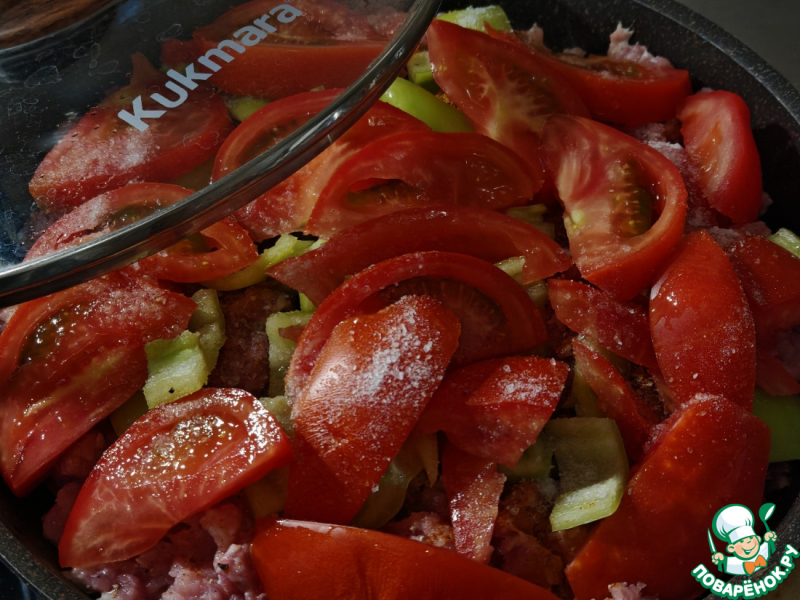 Фарш с овощами