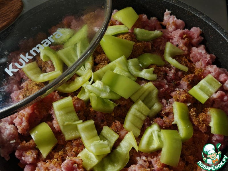 Фарш с овощами