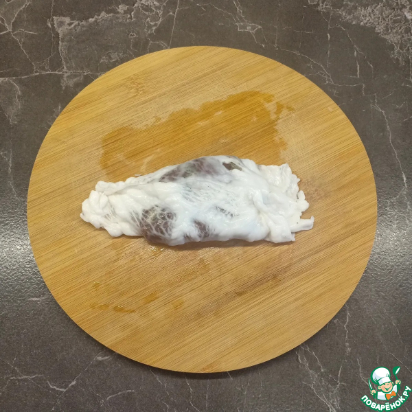 Говяжья печень в жировой сетке