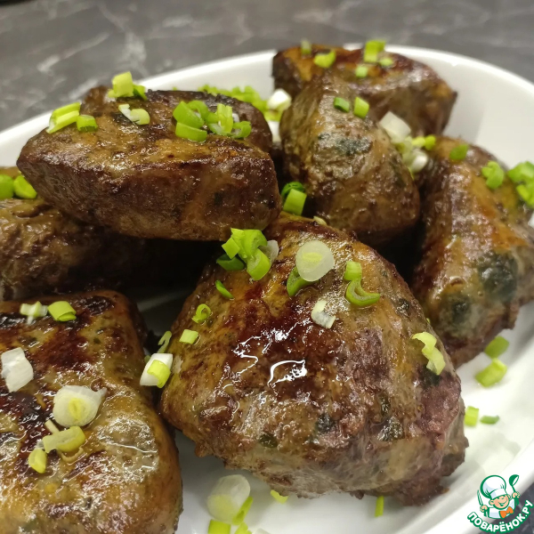 Говяжья печень в жировой сетке