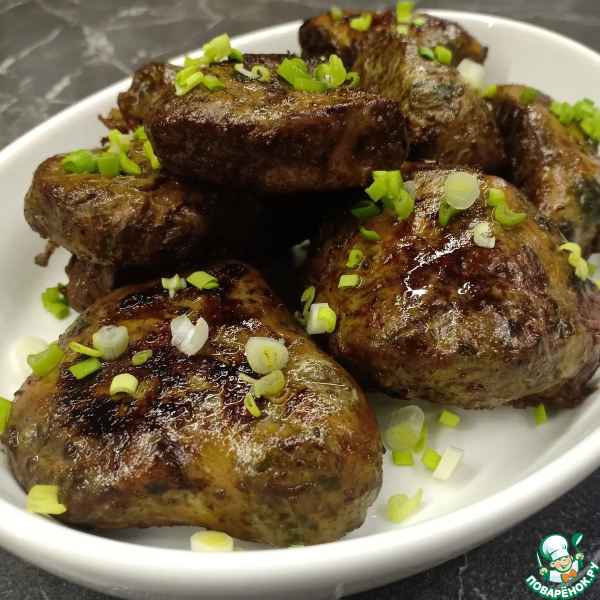 Говяжья печень в жировой сетке