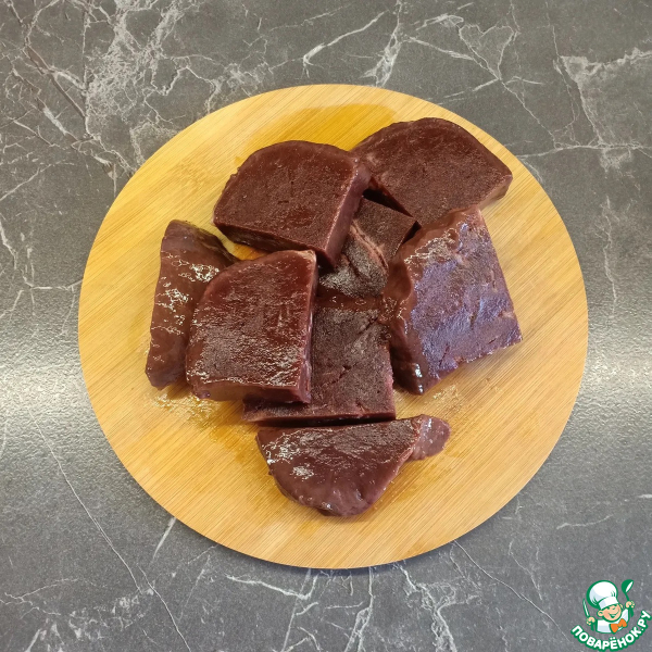 Говяжья печень в жировой сетке