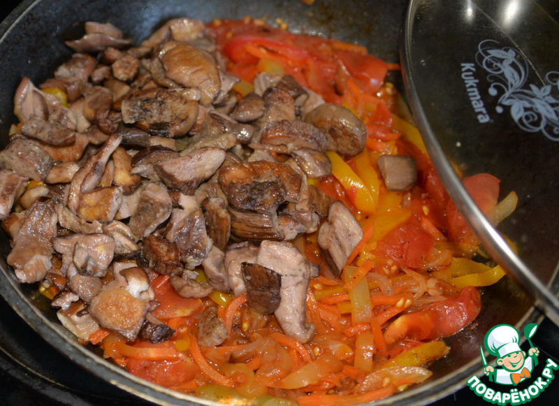 Грибной салат с овощами на зиму