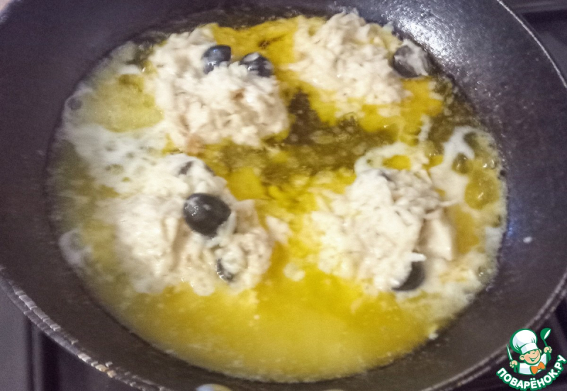 Хрустящие картофельные котлеты с маслинами