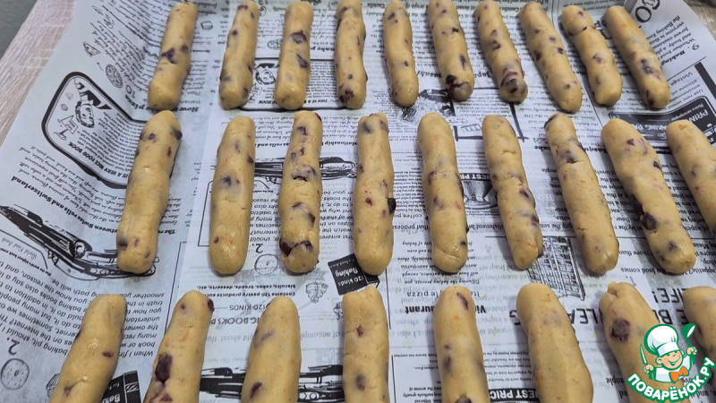 Хрустящие палочки с клюквой к глинтвейну