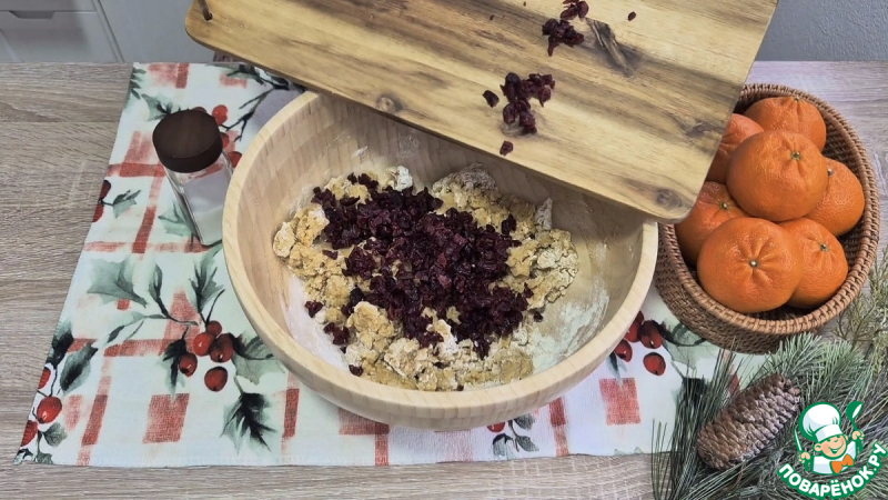 Хрустящие палочки с клюквой к глинтвейну