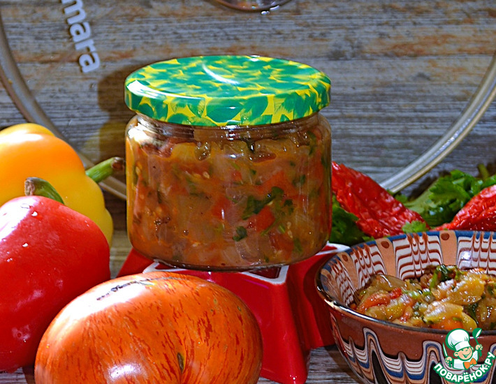 Икра из запечённых овощей