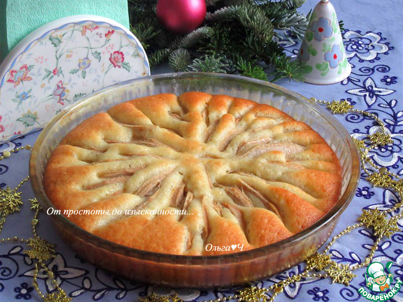 Имбирный пирог с грушами