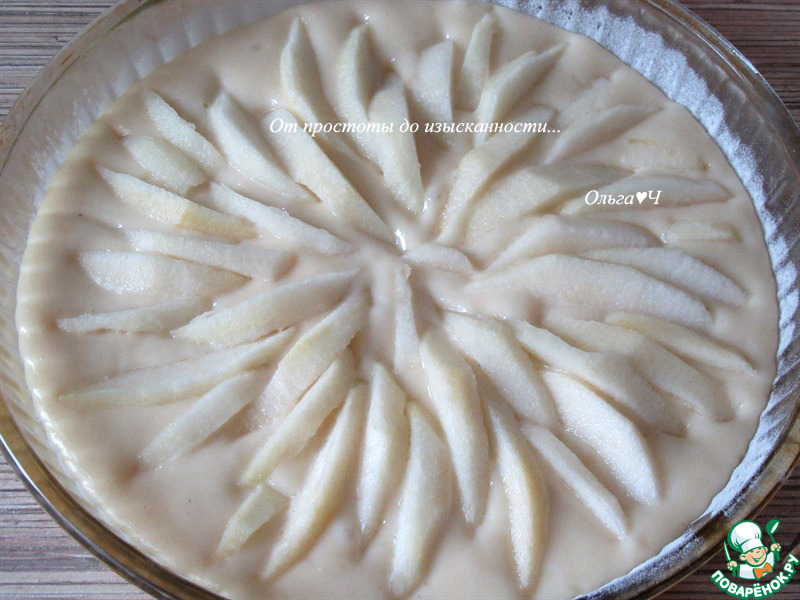 Имбирный пирог с грушами