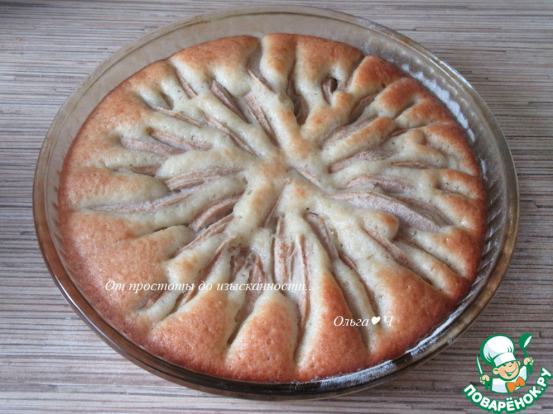 Имбирный пирог с грушами