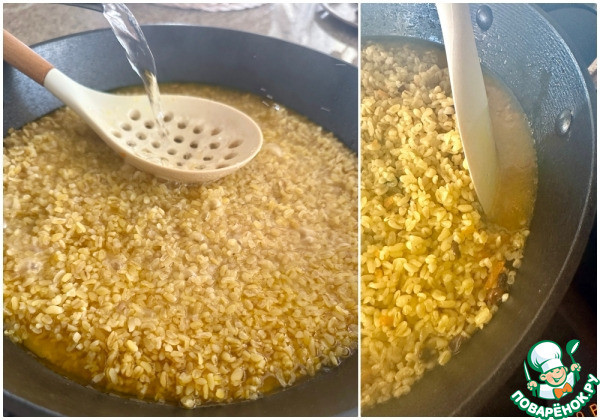 Индюшачьи желудки с булгуром