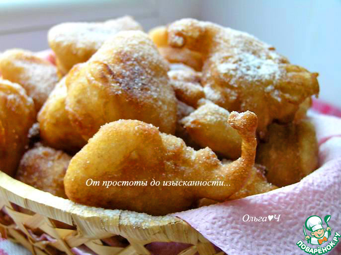 Яблочные пончики с корицей