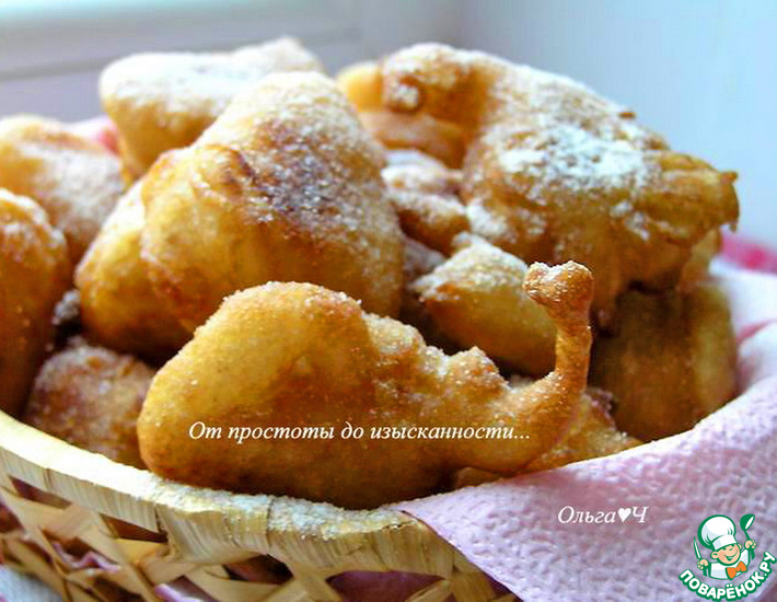 Яблочные пончики с корицей