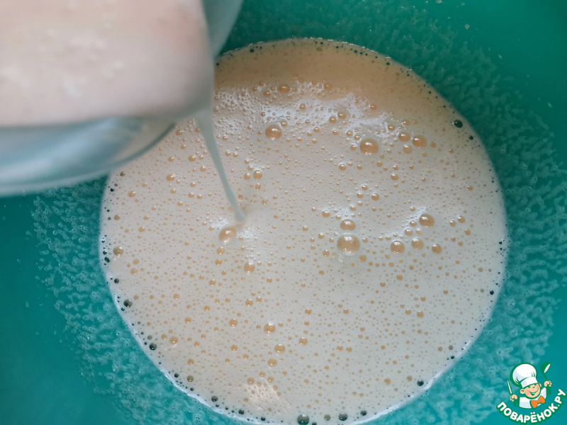 Яблочный кекс с черешней