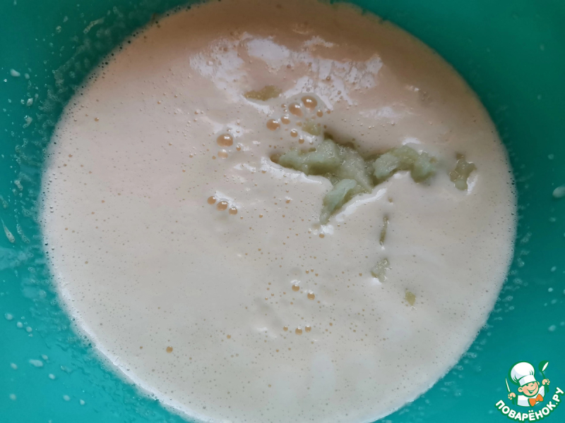 Яблочный кекс с черешней