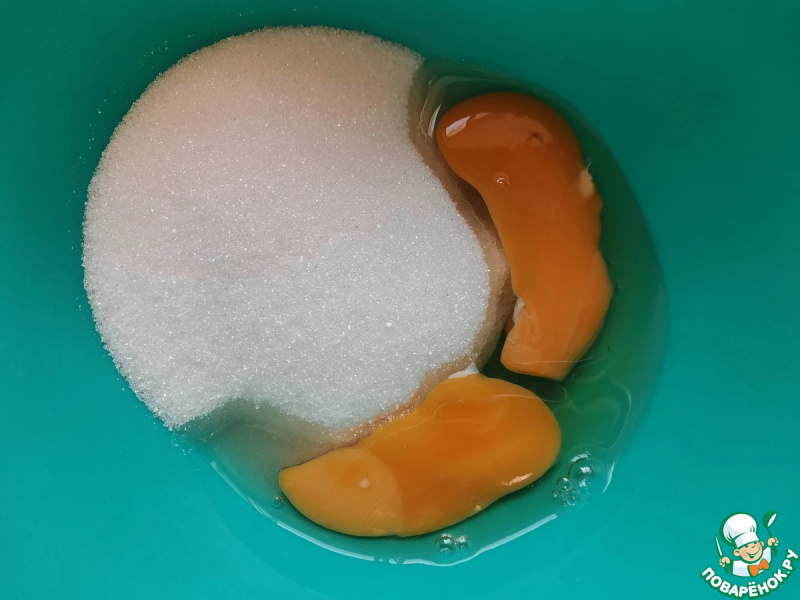 Яблочный кекс с черешней