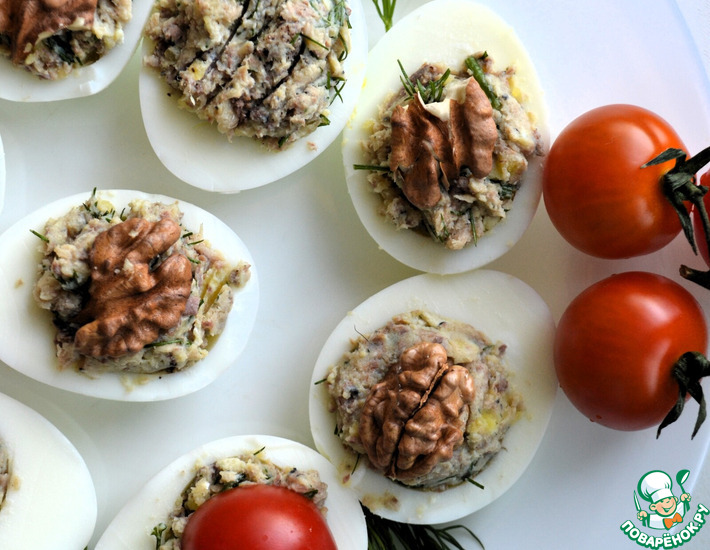 Яйца, фаршированные иваси
