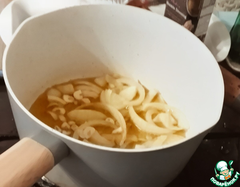 Яйца в мисо соусе с нутом