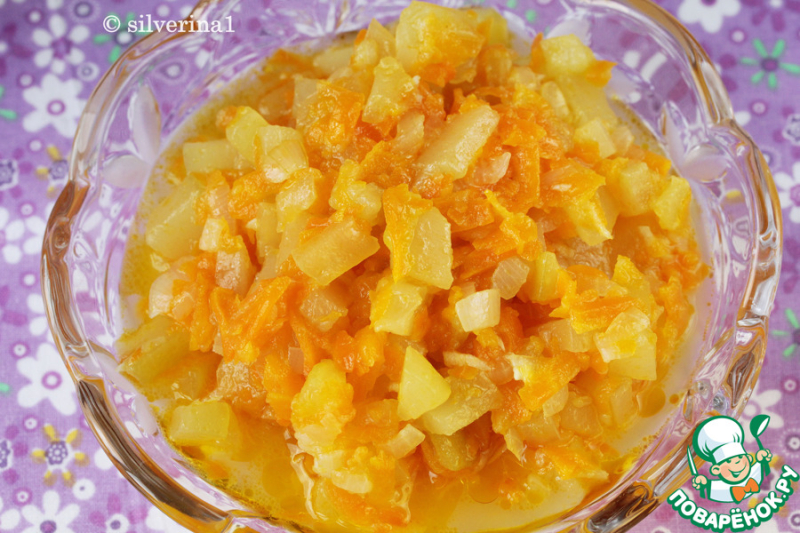 Кабачки с луком и морковью