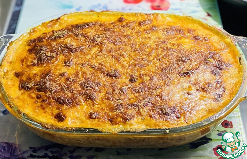 Кабачковая лазанья с фаршем и соусом бешамель