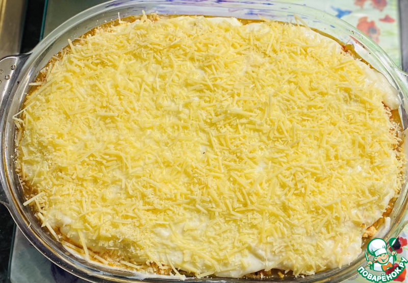 Кабачковая лазанья с фаршем и соусом бешамель