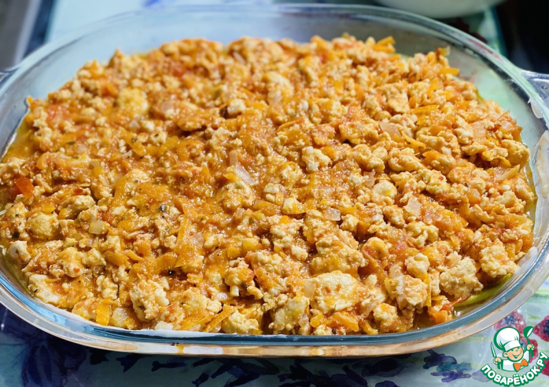 Кабачковая лазанья с фаршем и соусом бешамель