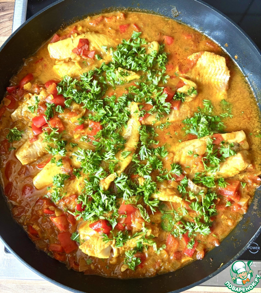 Карри с рыбой и овощами
