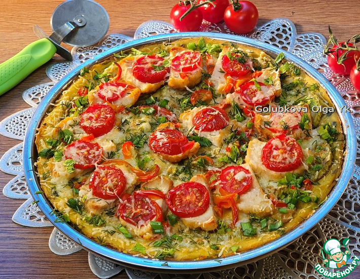 Картофельная пицца с начинкой