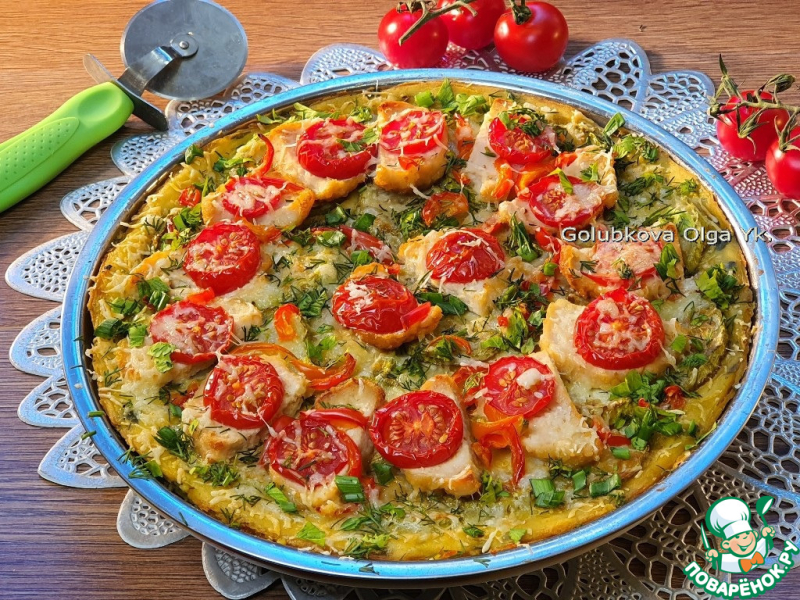 Картофельная пицца с начинкой