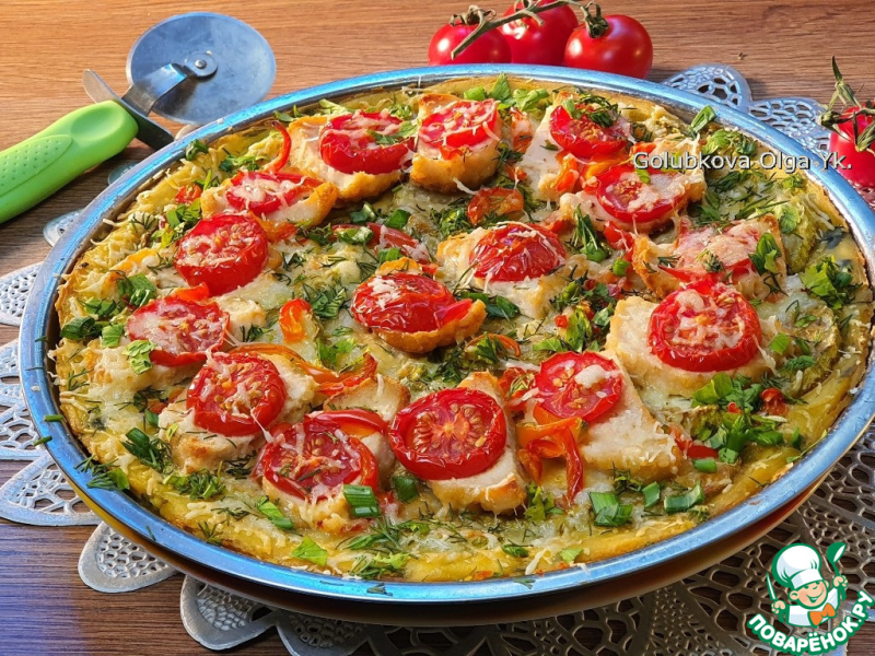 Картофельная пицца с начинкой