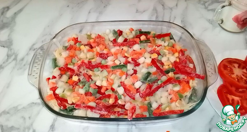 Картофельная запеканка с фаршем и овощами