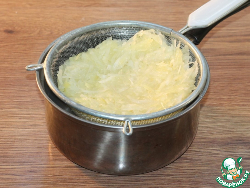 Картофельные лепешки с мясным припеком