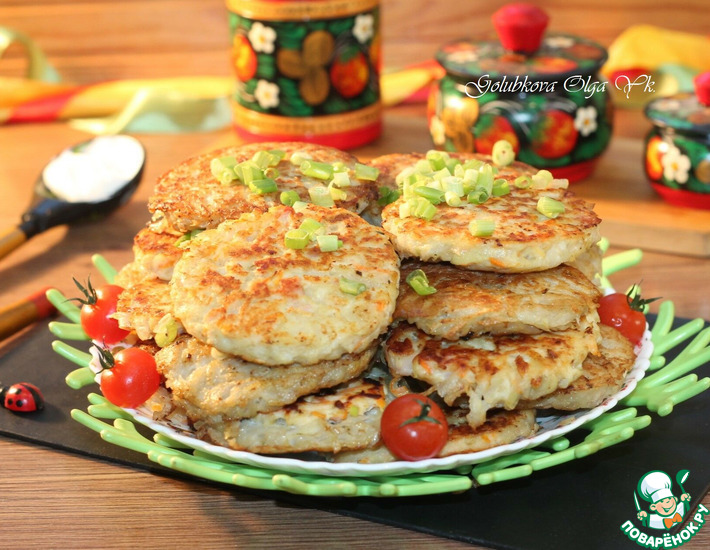 Картофельные лепешки с мясным припеком