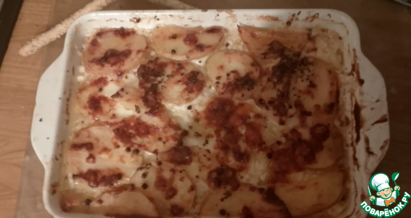 Картофельный гратен "Качо-э-Пепе"