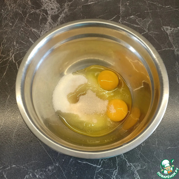 Кекс с яблоками