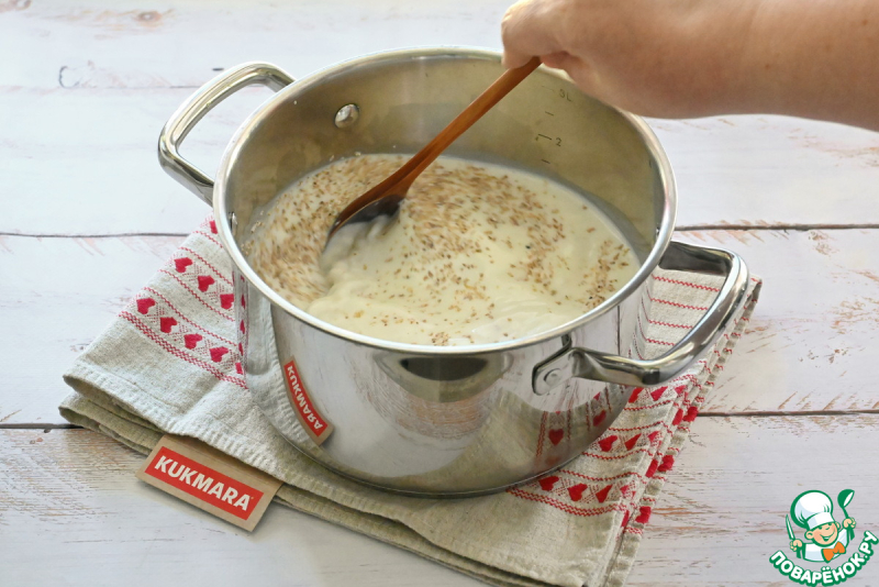 Классическая ячневая каша на молоке