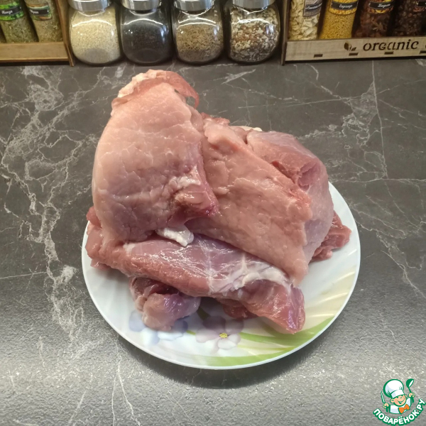 Колбаса рубленая из свинины и курицы