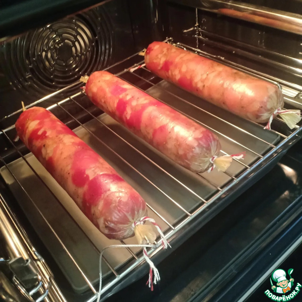 Колбаса рубленая из свинины и курицы