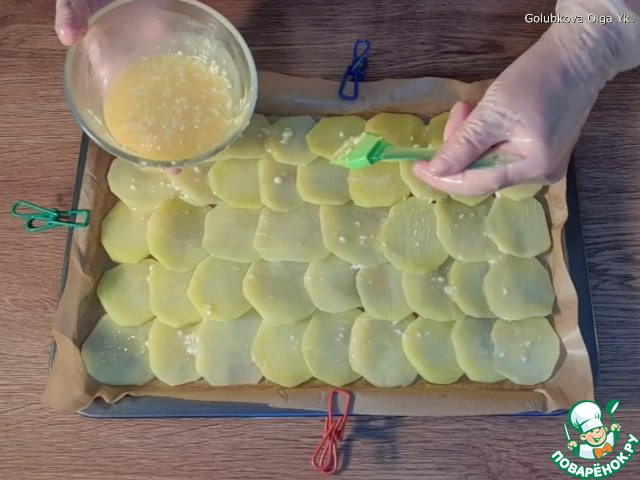 Котлетный фарш в картофельной чешуе